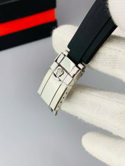 Rolex Oyster Perpetual Luxury Timepiece – Timeless Stainless Steel Dial with Premium Rubber Strap Without Box