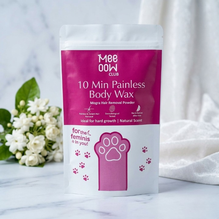 Meeoow Club 10 Min Painless Body Wax Orange Hair Removal Powder for Women
